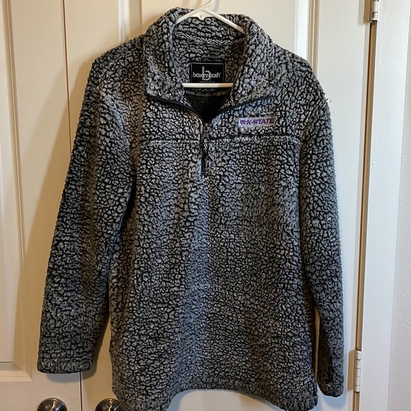 Fuzzy K-State quarter zip, size large! - Picture 3 of 5